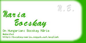 maria bocskay business card